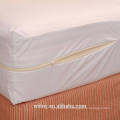 Wholesale 100% Cotton twin size hotel solid color Mattress Pad with zipper